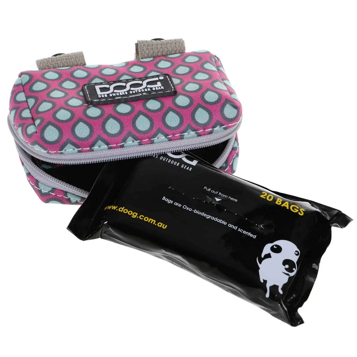 Estuche para walkie-talkie DOOG en color rosa y con forma de lágrima, 3,93" x 2,75" x 1,57"