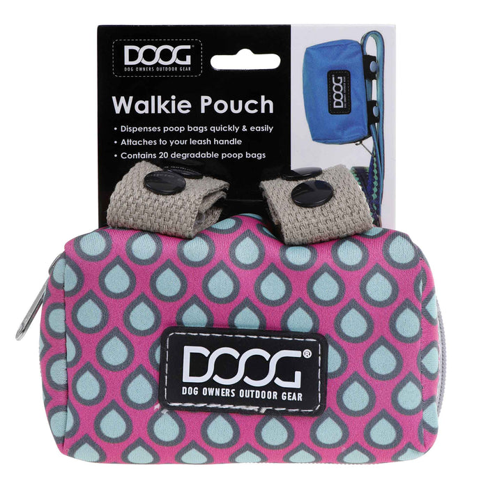 Estuche para walkie-talkie DOOG en color rosa y con forma de lágrima, 3,93" x 2,75" x 1,57"