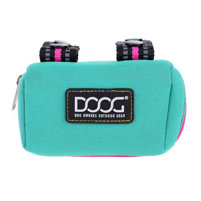 Estuche Walkie de DOOG, color verde azulado y rosa, 3,93 x 2,75 x 1,57 pulgadas