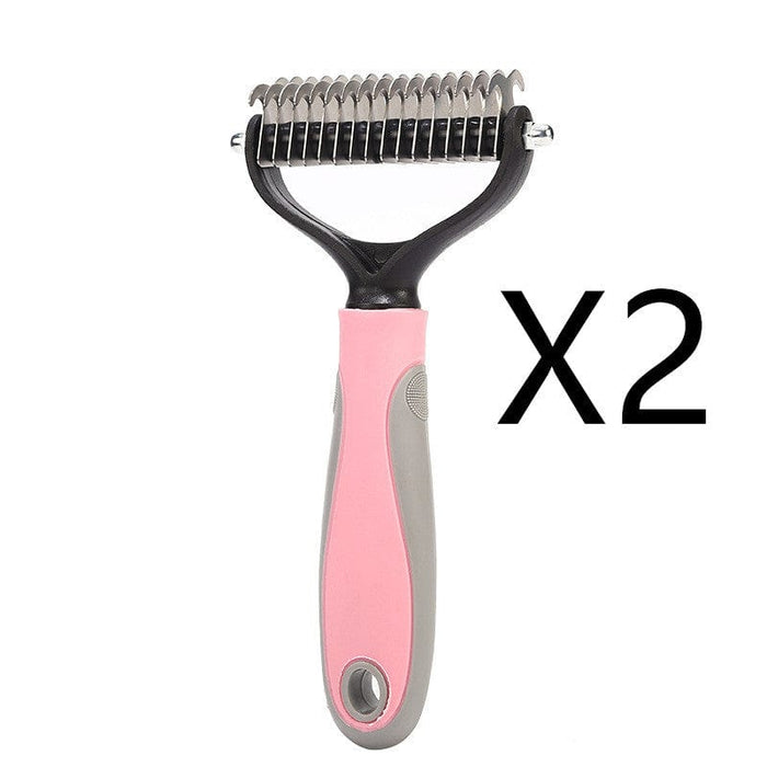 Cepillo para perros - Cepillo de doble cara de acero inoxidable para mascotas, peine para quitar el pelo, desenredar y cuidar el pelaje de los perros. Herramientas para quitar el pelo. EL ENVÍO ESTÁ INCLUIDO EN EL PRECIO DE ESTE PRODUCTO