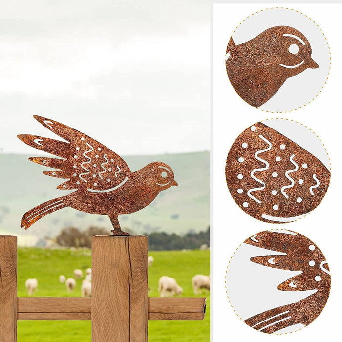 Iron Bird Decoration Four-piece Set - Garden Ornament - SHIPPING IS INCLUDED IN THE PRICE OF THIS PRODUCT