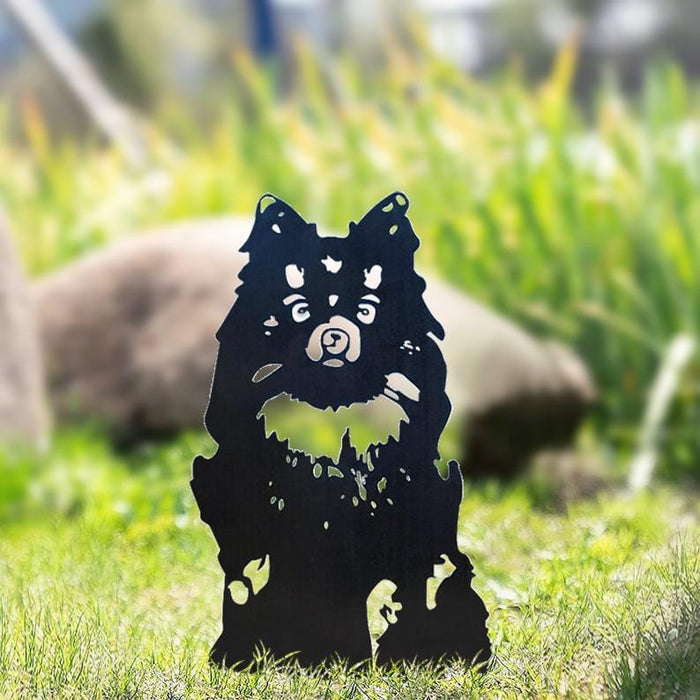 Adorno de jardín con silueta de perro de metal. EL ENVÍO ESTÁ INCLUIDO EN EL PRECIO DE ESTE PRODUCTO.