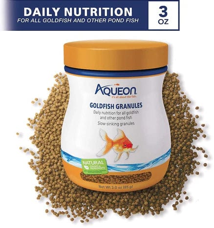 Aqueon Goldfish Granules Slow Sinking Fish Food Daily Nutrition for All Goldfish and Other Pond Fish