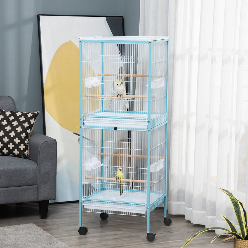 Large Bird Cage with Divider and double doors