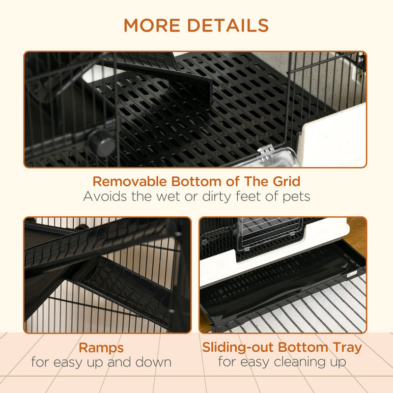 6-tier Platform Rolling Small Animal Cage with a Large Living Space - Ideal for Chinchilla - Ferret - and many more