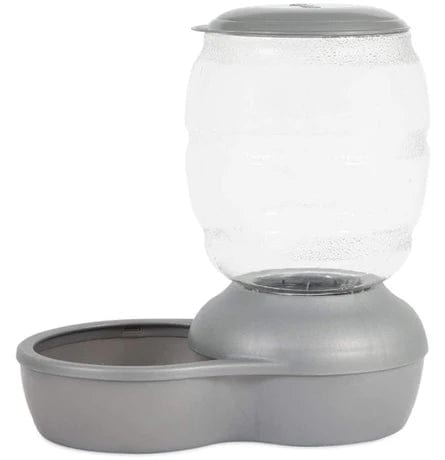 Petmate Replendish Pet Feeder with Microban Pearl Silver Gray