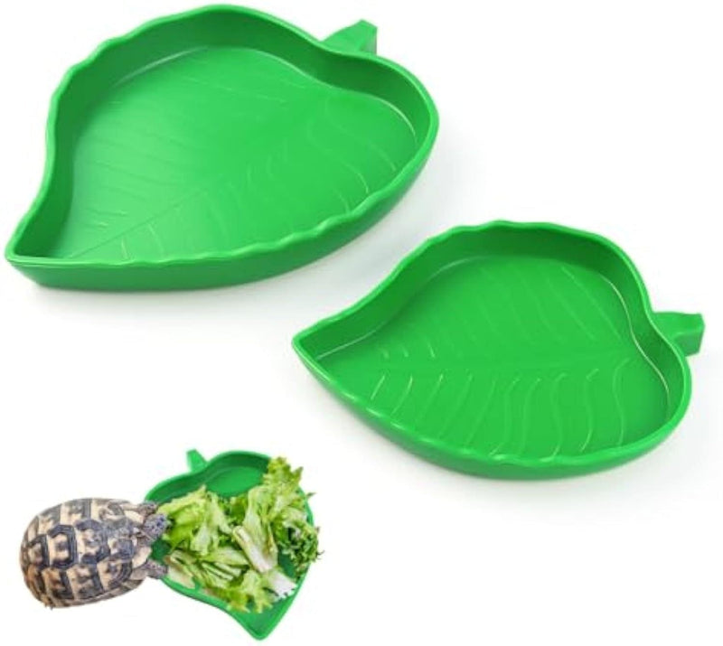 Reptile Leaf Food or Water Bowl  - For Tortoise, Lizards, Young Bearded Dragons, Small Snakes, 2 Sizes -  SHIPPING IS INCLUDED IN THE PRICE OF THIS PRODUCT