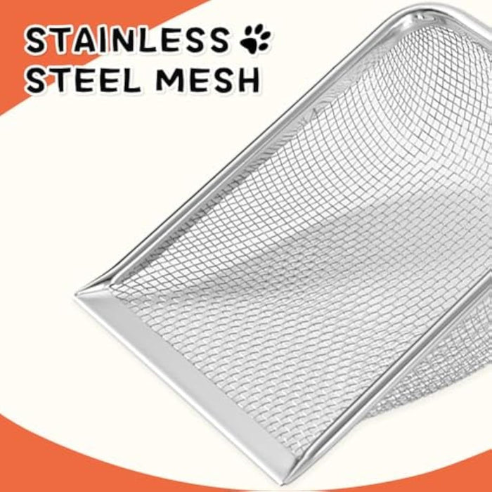 Cat Litter Scoop Stainless Steel Mesh -  SHIPPING IS INCLUDED IN THE PRICE OF THIS PRODUCT