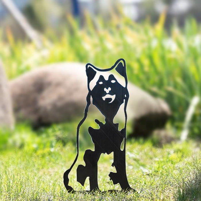 Adorno de jardín con silueta de perro de metal. EL ENVÍO ESTÁ INCLUIDO EN EL PRECIO DE ESTE PRODUCTO.