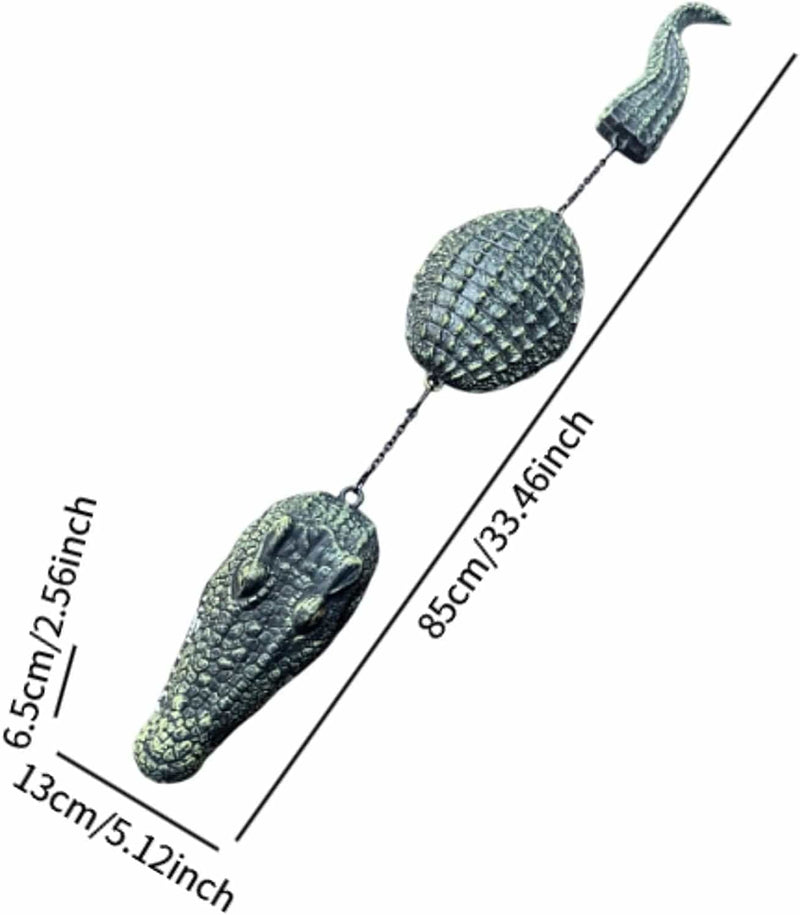 Koi Pond,  Floating Alligator Sculpture, Ornament for Outdoor Pond Decor