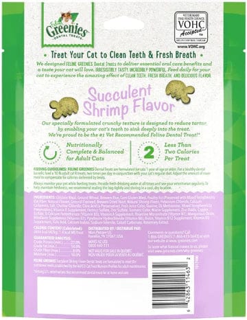 Greenies Feline Natural Dental Treats Succulent Shrimp Flavor
