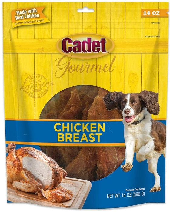 Golosinas de pechuga de pollo gourmet Cadet para perros