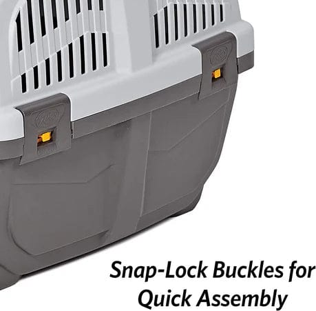 MidWest Skudo Travel Carrier Gray Plastic Dog Carrier