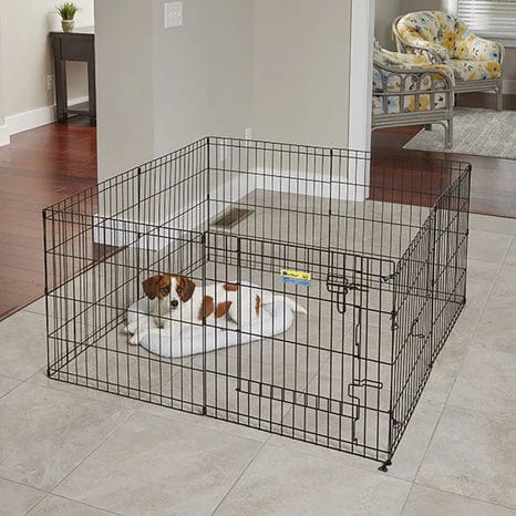 MidWest Contour Wire Exercise Pen with Door for Dogs and Pets