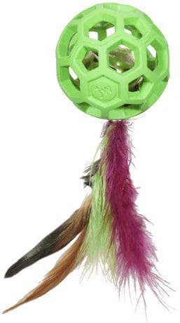 JW Pet Cataction Feather Ball Toy With Bell Interactive Cat Toy