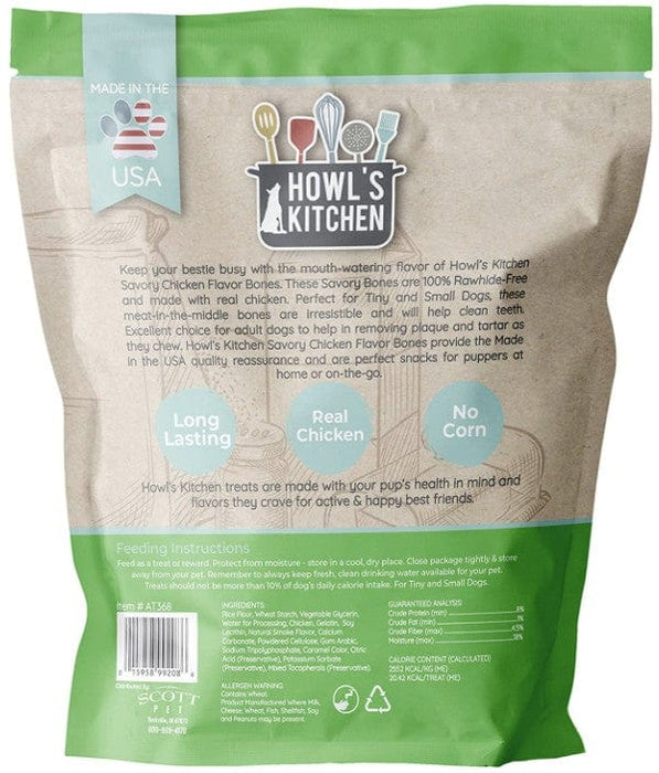 Howls Kitchen Savory Bones Chicken Flavored Chews Small