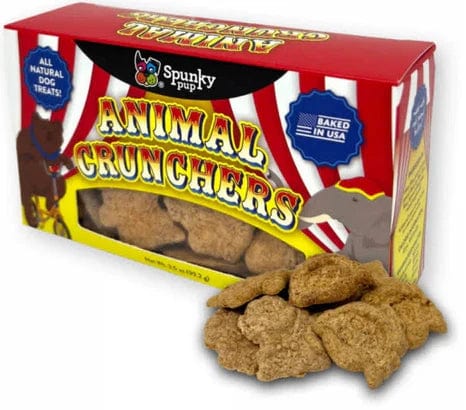 Spunky Pup Animal Crunchers All Natural Dog Biscuit Treat Peanut Butter Flavor