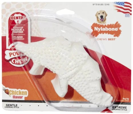 Nylabone Dinosaur Dental Dog Chew Chicken Flavor