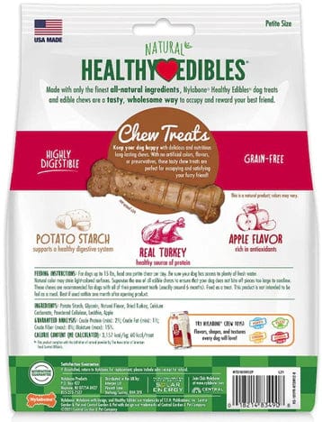 Nylabone Healthy Edibles Flavor Combos Turkey and Apple Petite