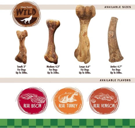 Nylabone Healthy Edibles Wild Antler Chews with Real Venison