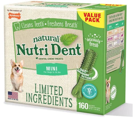 Nylabone Natural Nutri Dent Fresh Breath Limited Ingredients Mini Dog Chews