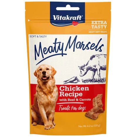 Vitakraft Meaty Morsels Mini Chicken Recipe with Beef and Carrots Dog Treat