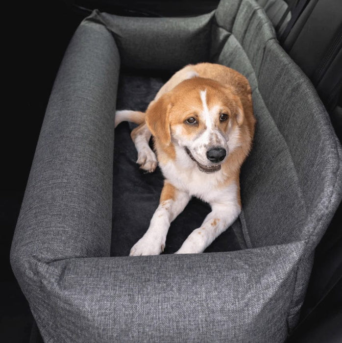 Paw PupProtector Memory Foam Dog Car Bed Gray Full Back Seat