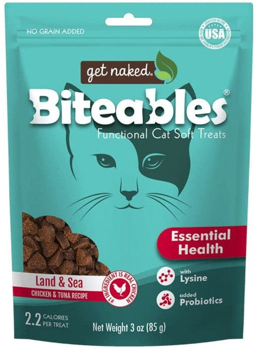 Get Naked Essential Health Biteables Soft Cat Treats Land and Sea Flavor