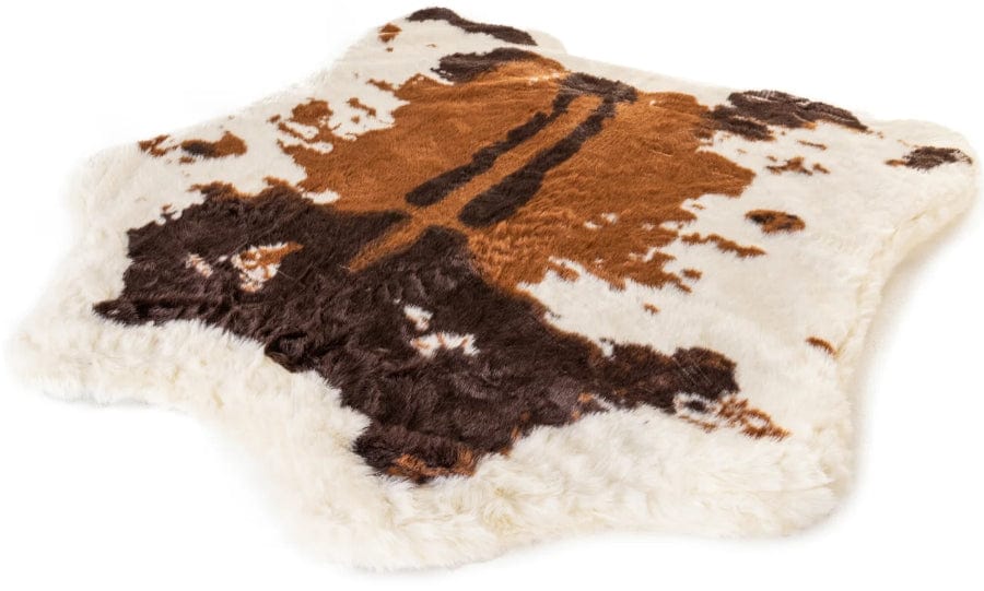 Paw Puprug Animal Print Memory Foam Dog Bed Brown Faux Cowhide